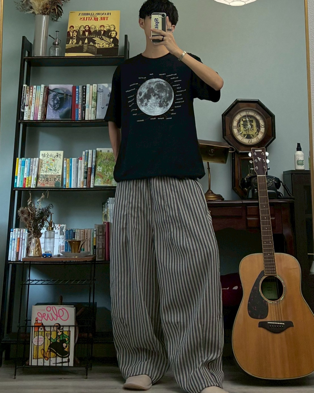 ストライプワイドパンツ RR0053