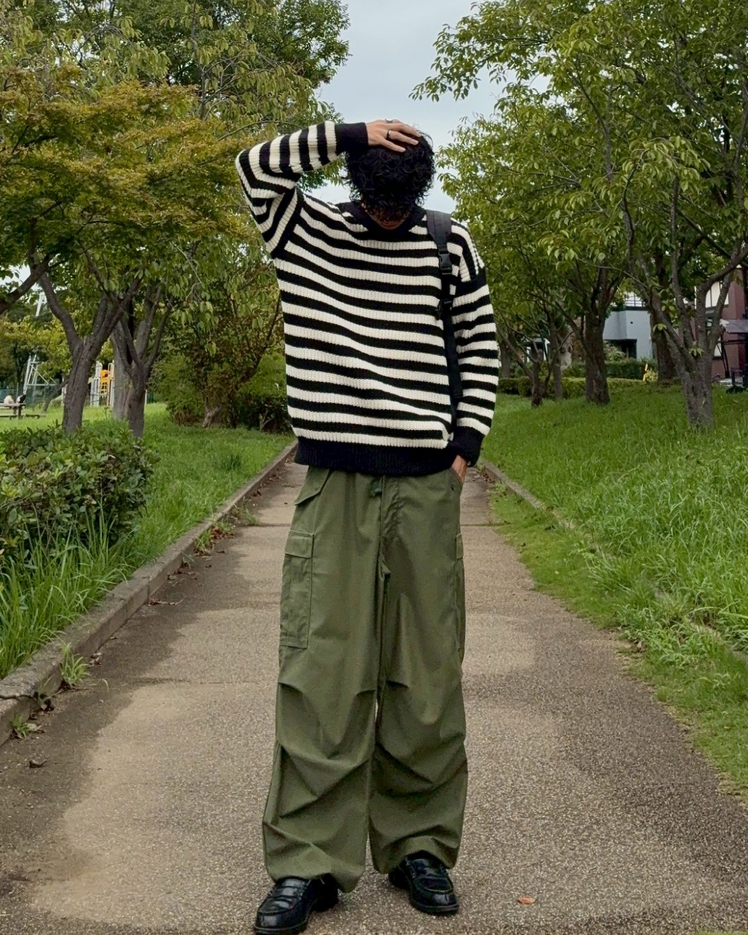 ボーダー柄ニット RR0093