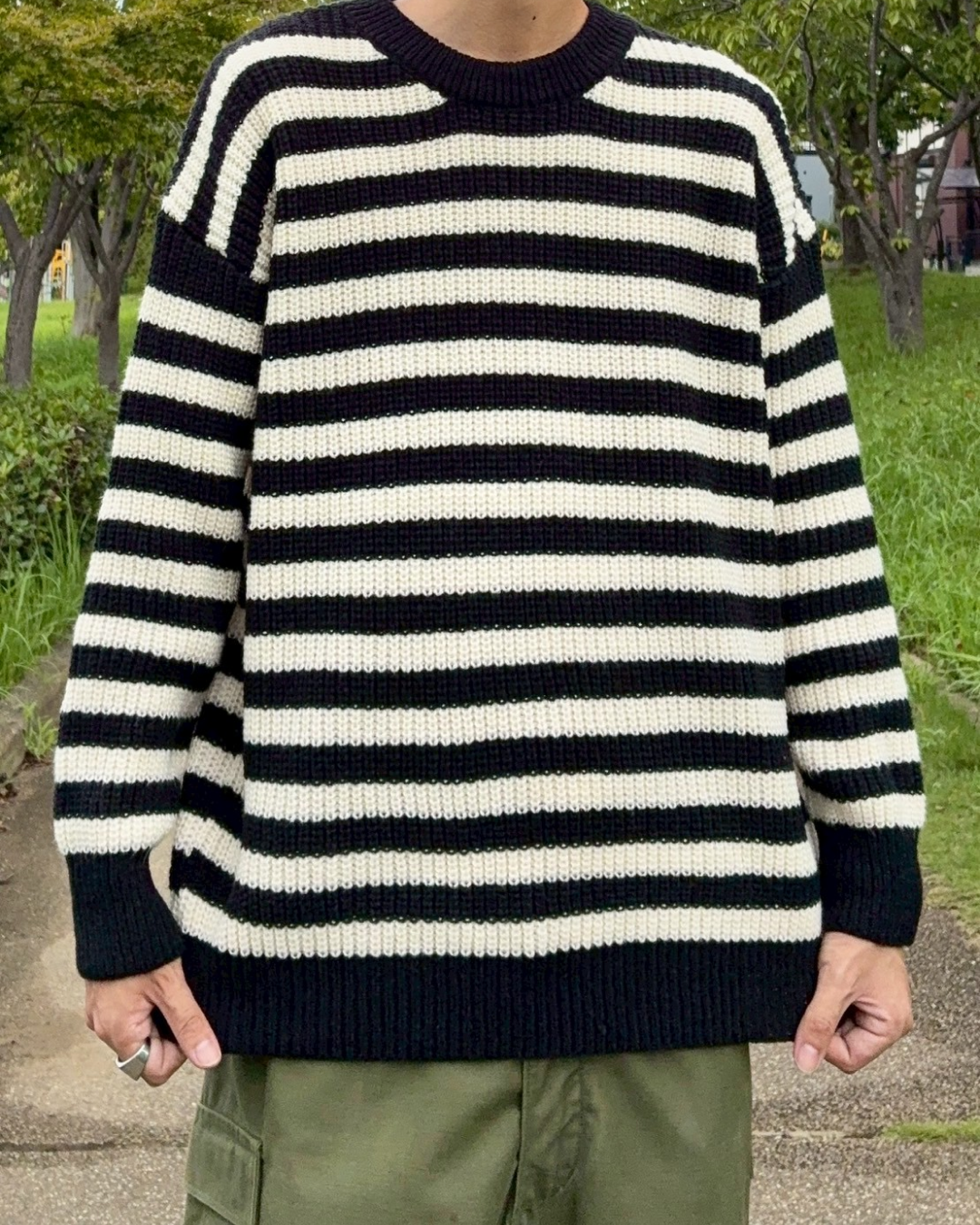 ボーダー柄ニット RR0093