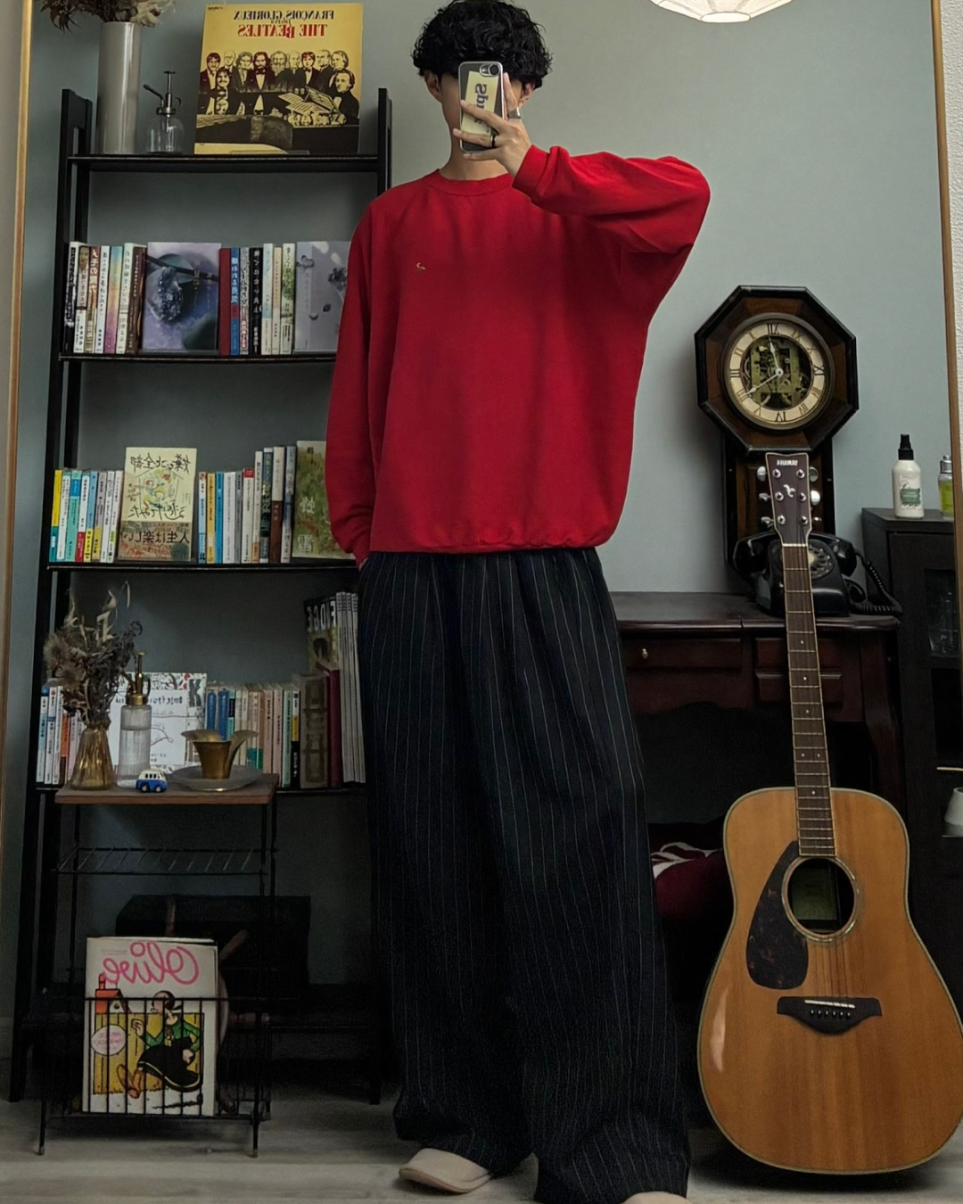 ワイドレッグストライプパンツ RR0103