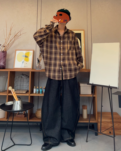 ブラウンチェックシャツ RR0113 – YOLO（ヨロ）｜ファッション通販