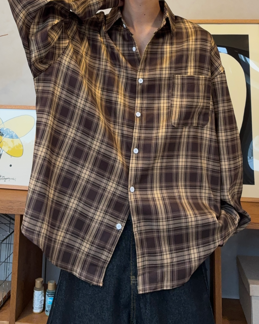 ブラウンチェックシャツ RR0113 – YOLO（ヨロ）｜ファッション通販
