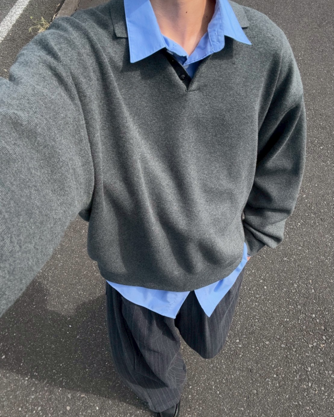 ピンストライプワイドパンツ RR0117