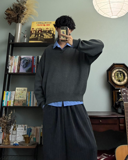 ピンストライプワイドパンツ RR0117