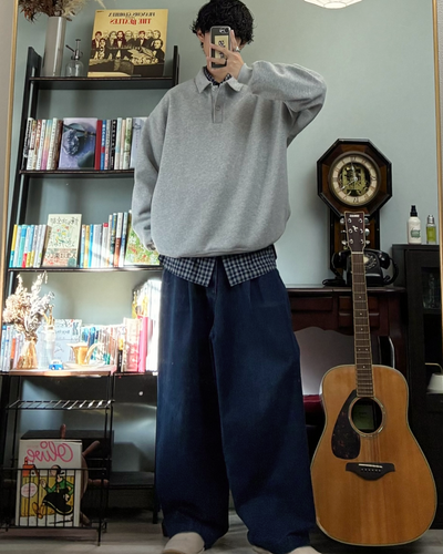 【即納】コットンポロスウェット RR0119