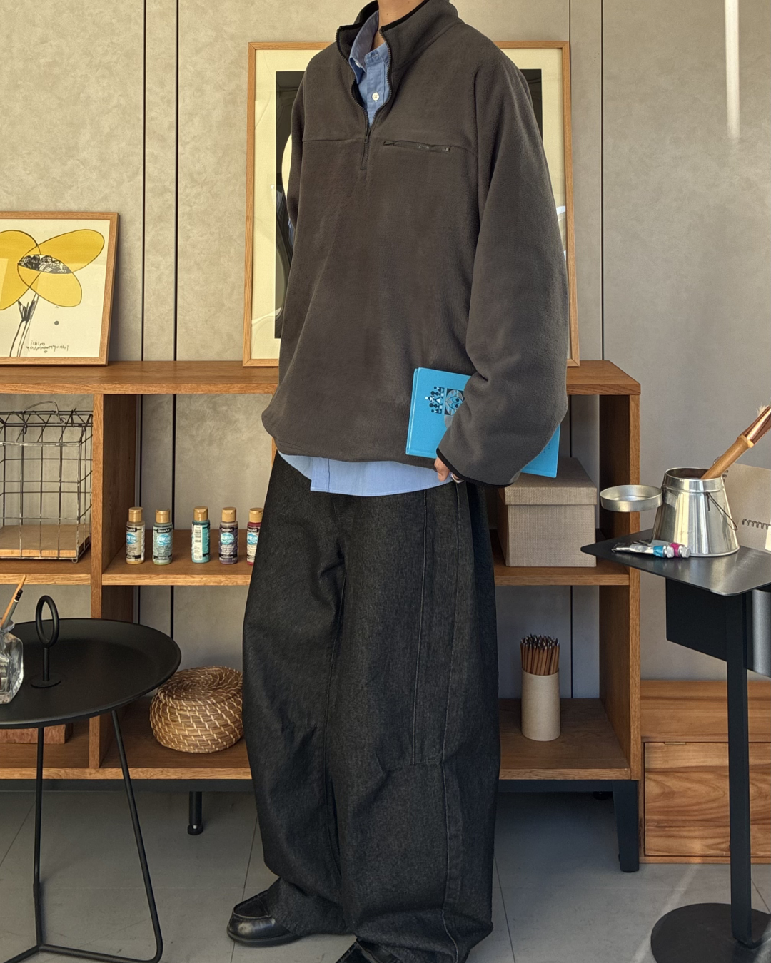 スタンドカラーフリースジャケット RR0121