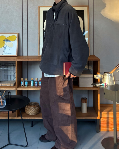 スタンドカラーフリースジャケット RR0121