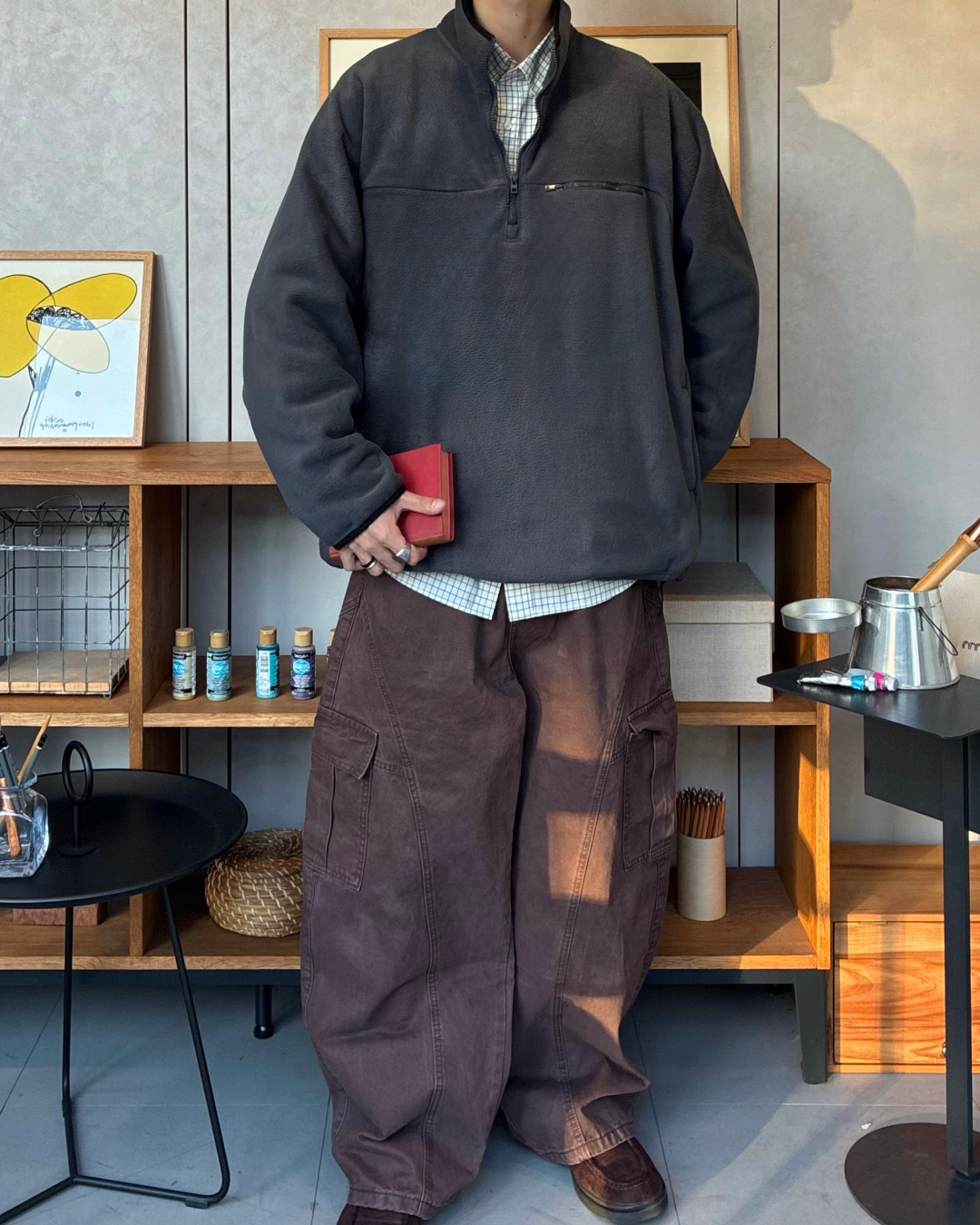 スタンドカラーフリースジャケット RR0121