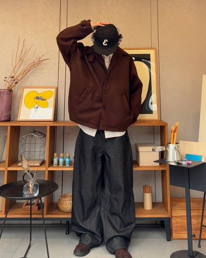 ブラックカーブデニムパンツ RR0169