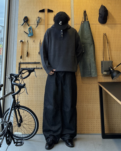 【即納】ハーフネックニットフーディー RR0178