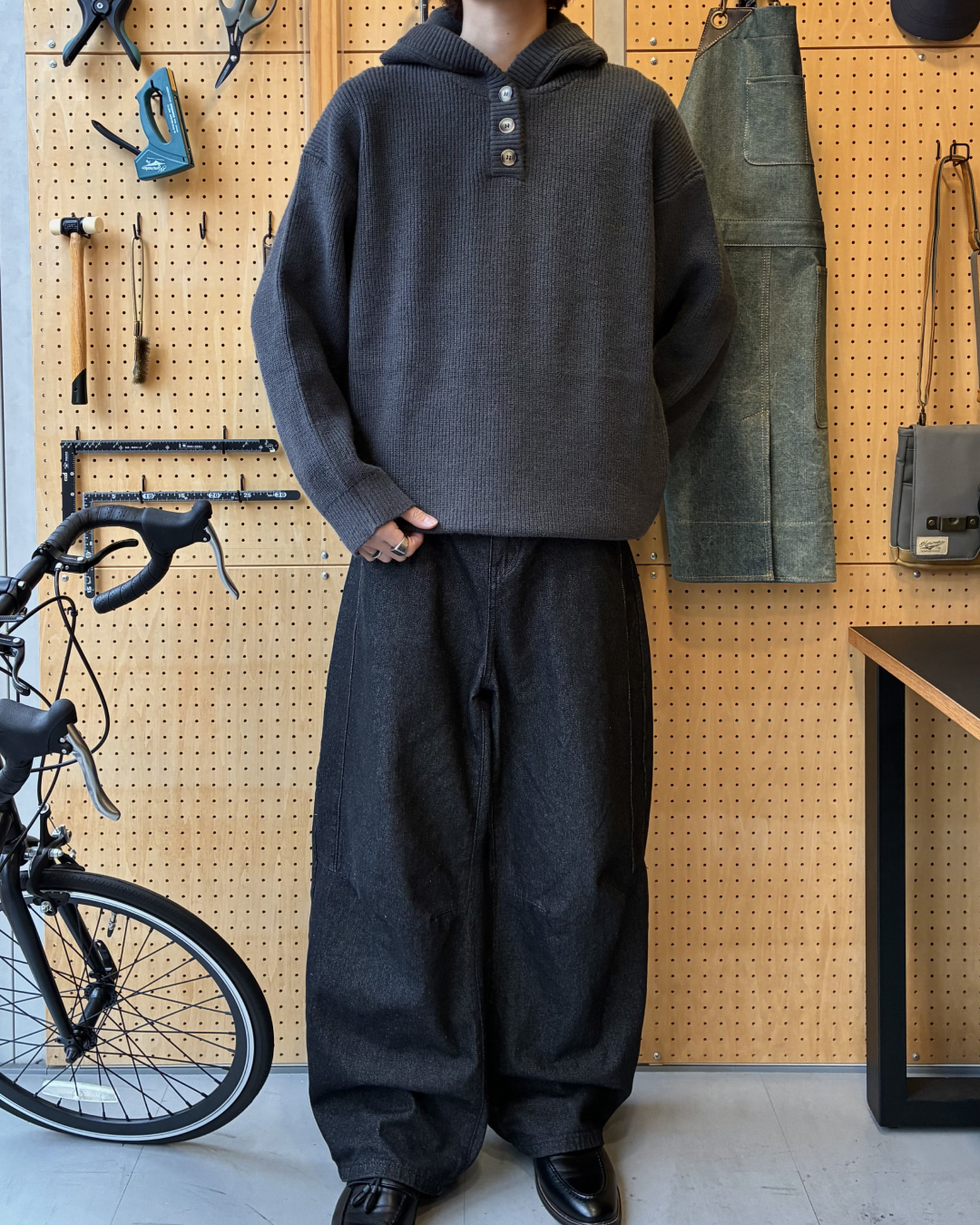 ハーフネックニットフーディー RR0178