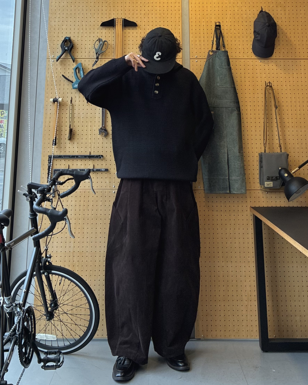 ハーフネックニットフーディー RR0178