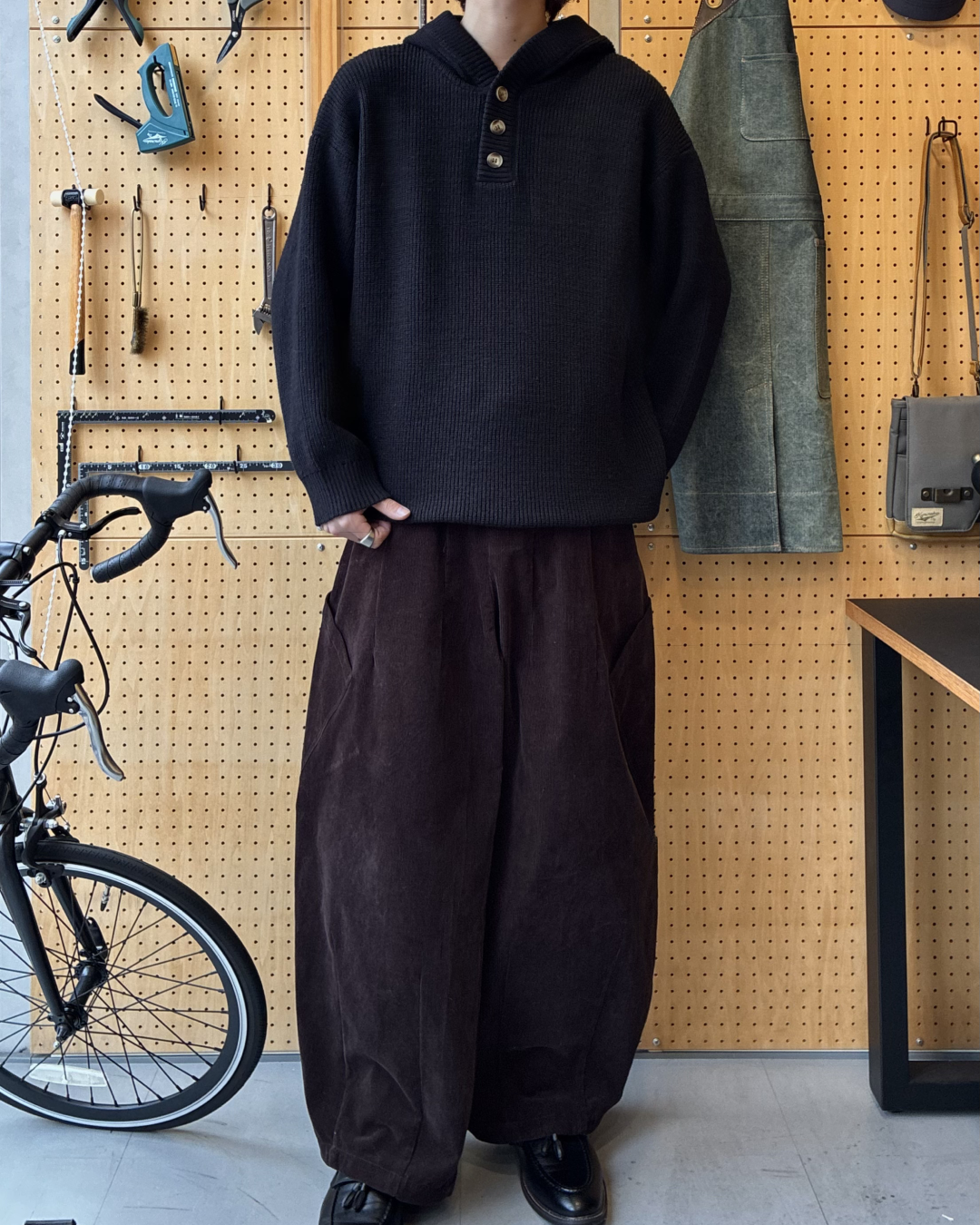 ハーフネックニットフーディー RR0178