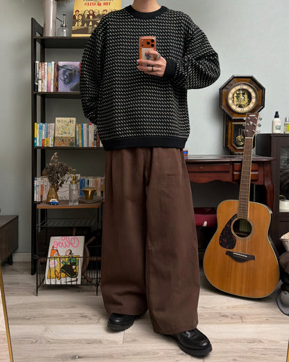 オーバーシルエットブラウンパンツ RR0182