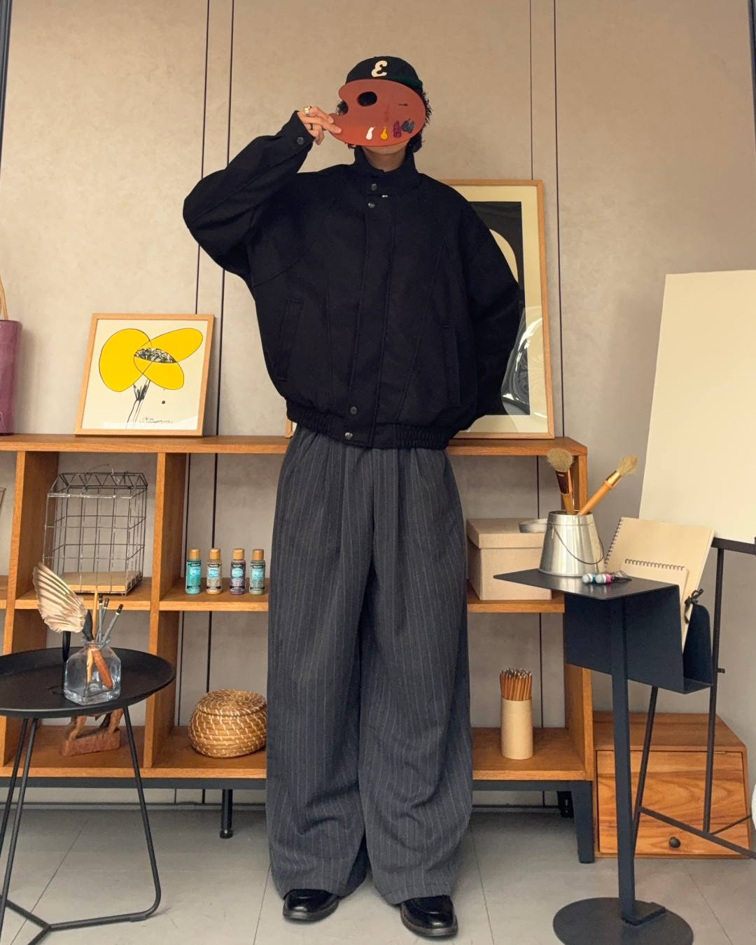 スタンドカラーショートウールライクジャケット RR0183