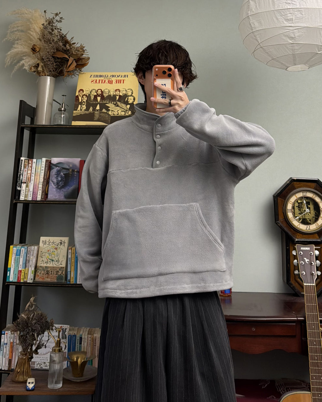 スタンドカラーフリースプルオーバー RR0196