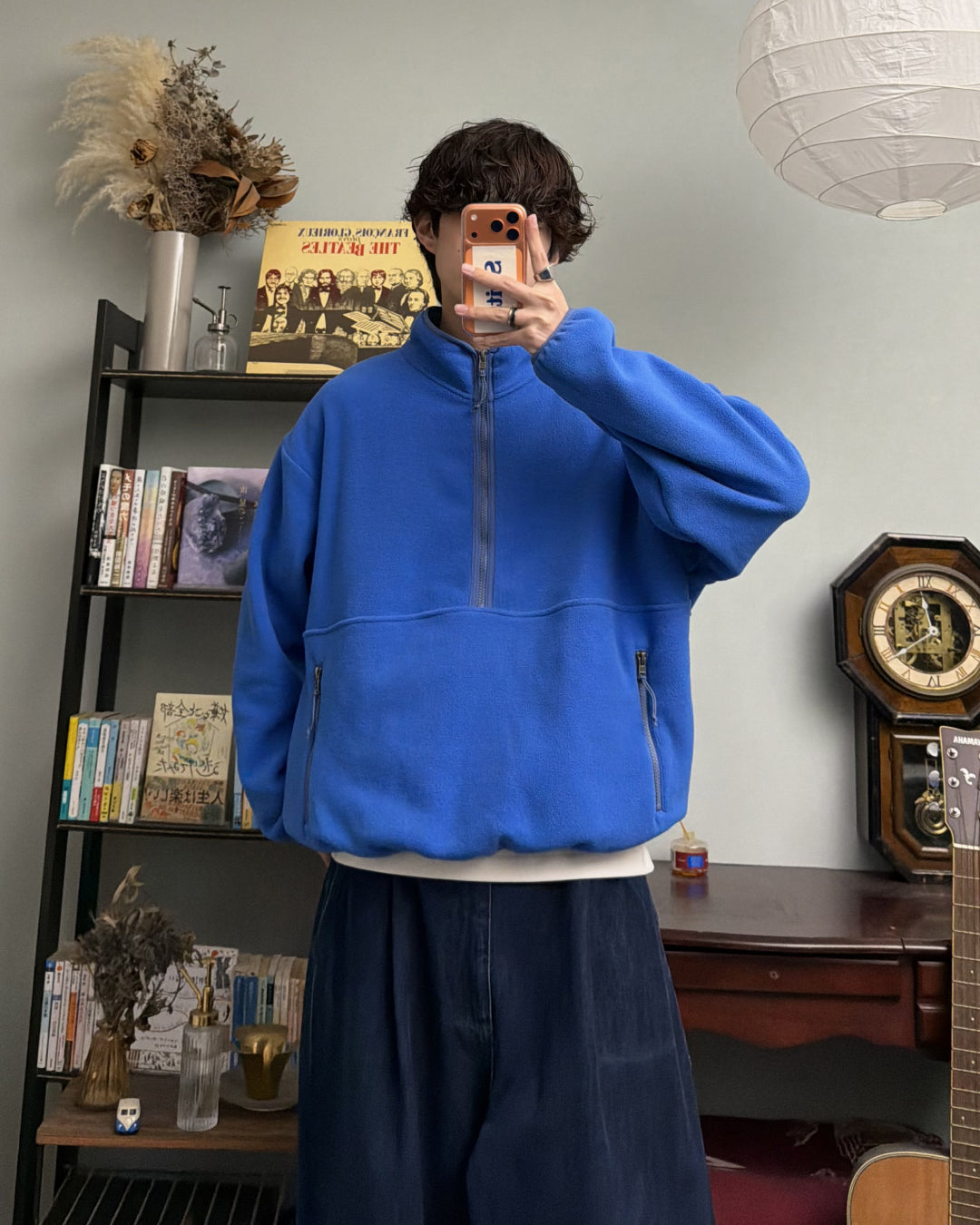 バイカラーフリースプルオーバー RR0197