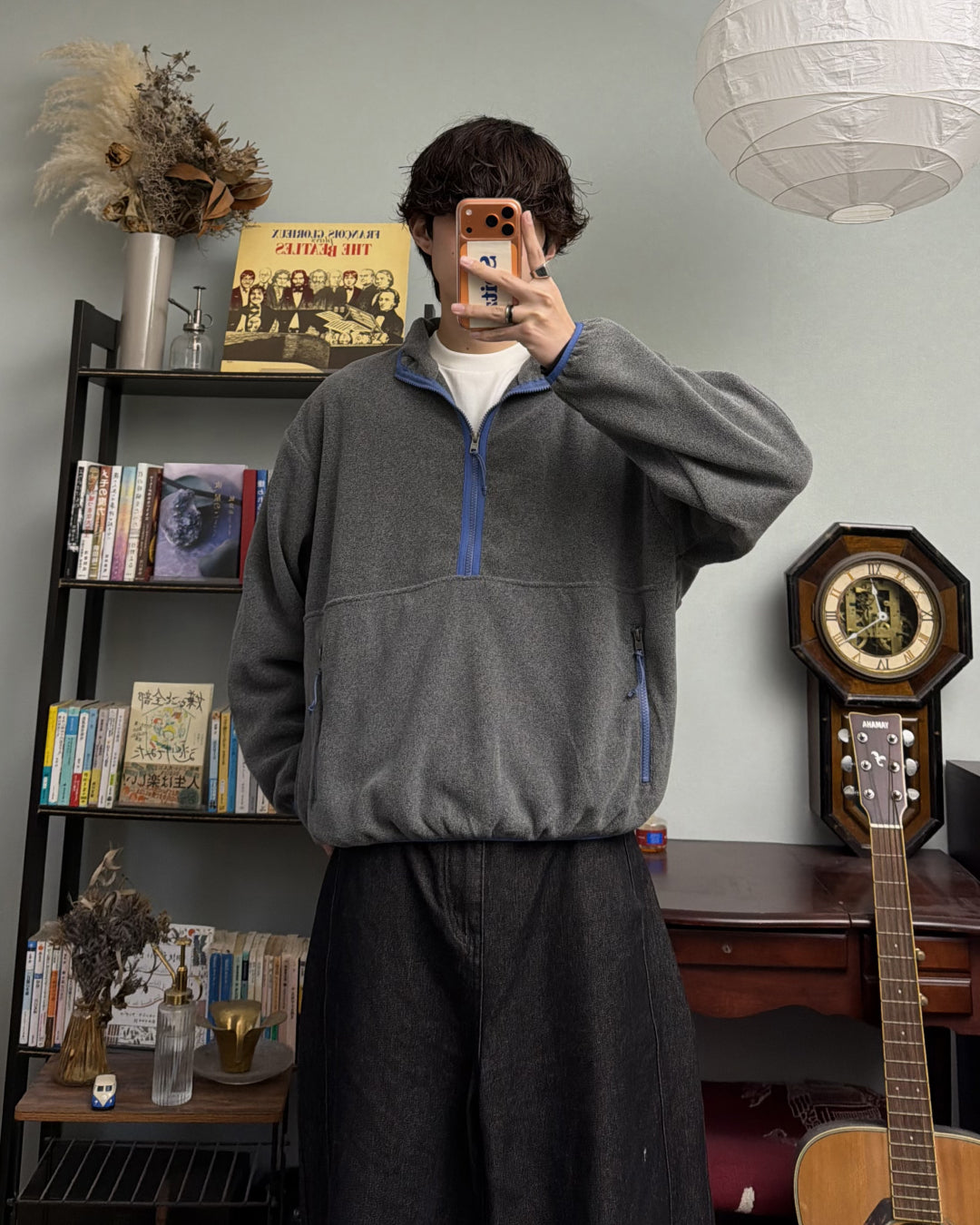 バイカラーフリースプルオーバー RR0197