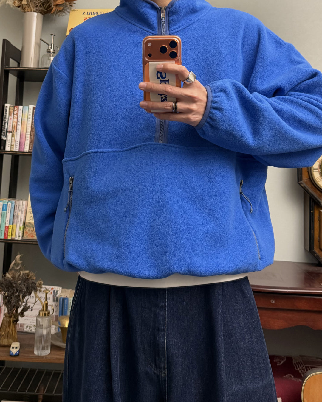 バイカラーフリースプルオーバー RR0197