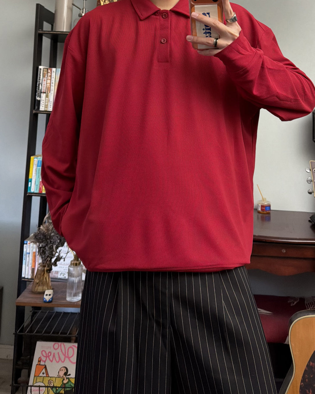 カラーヘンリーネックポロニット RR0202