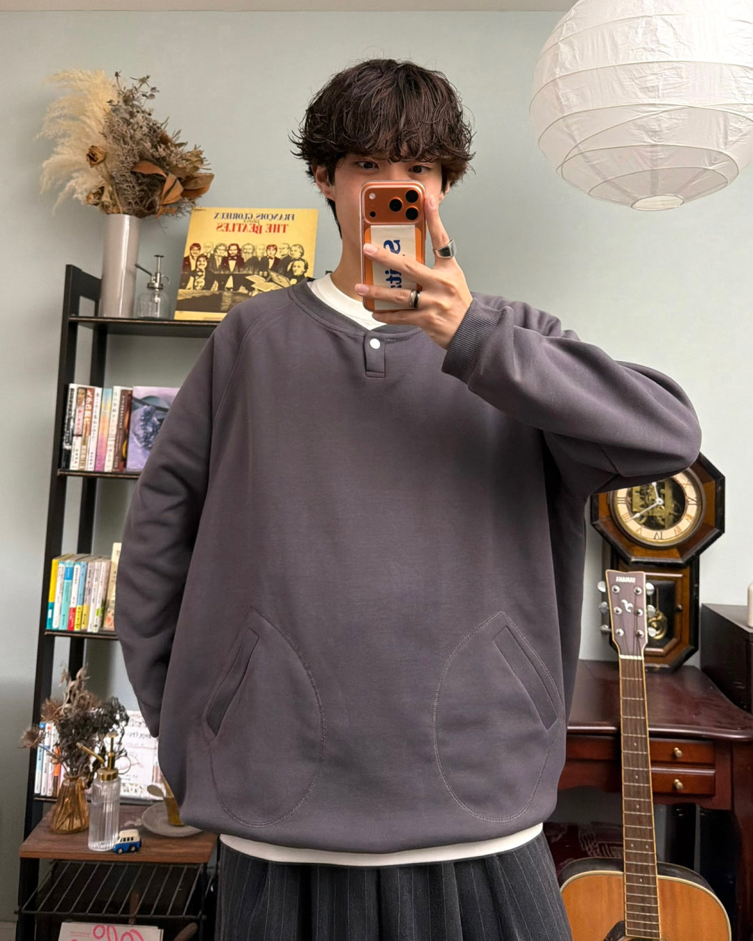 ヘンリーネックスウェットプルオーバー RR0210