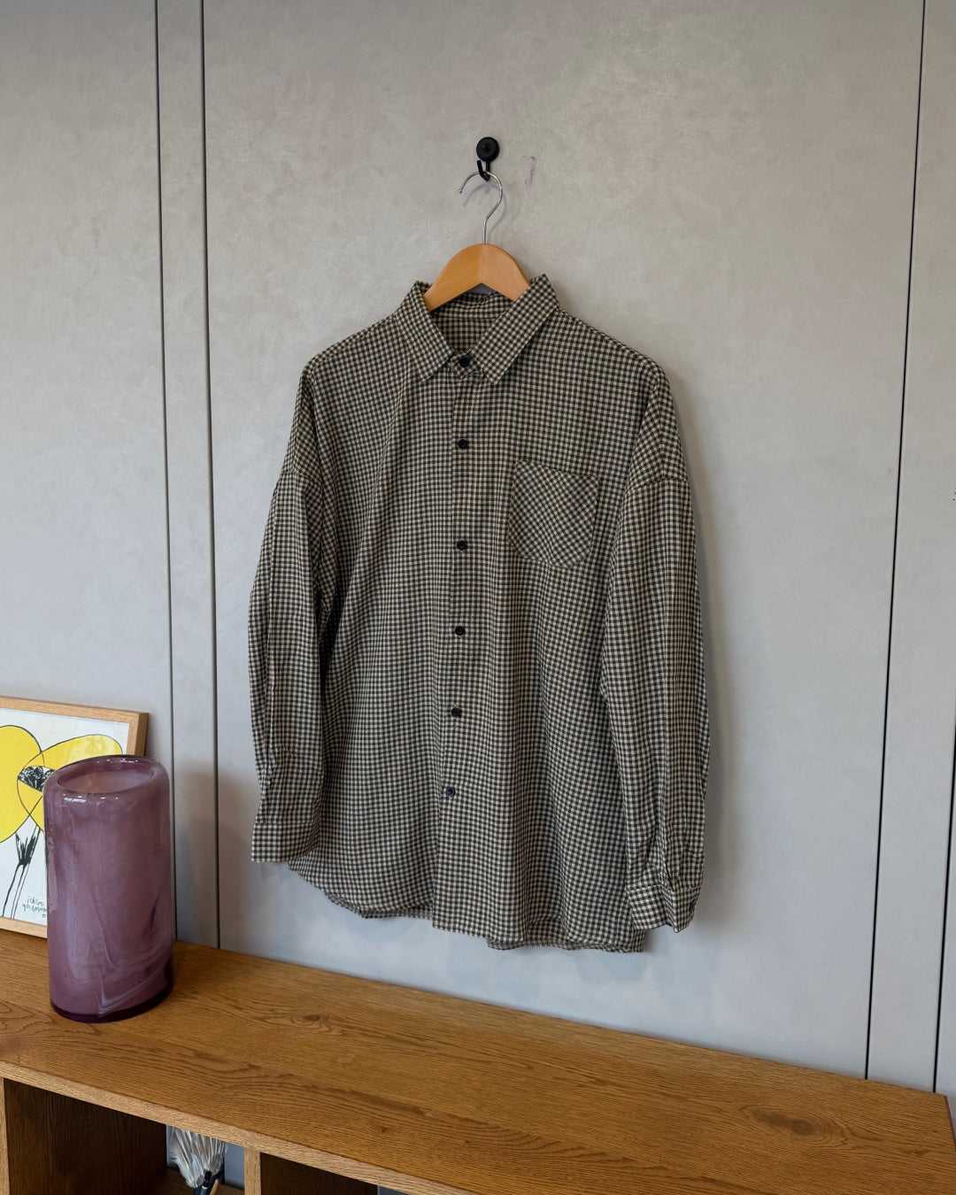 ベーシックチェックビッグシルエットシャツ RR0218