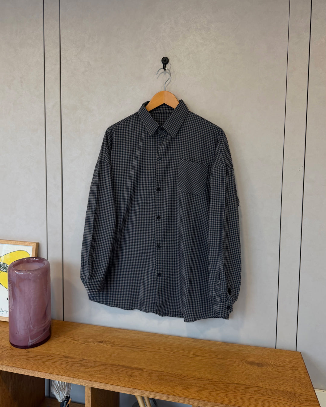 ベーシックチェックビッグシルエットシャツ RR0218