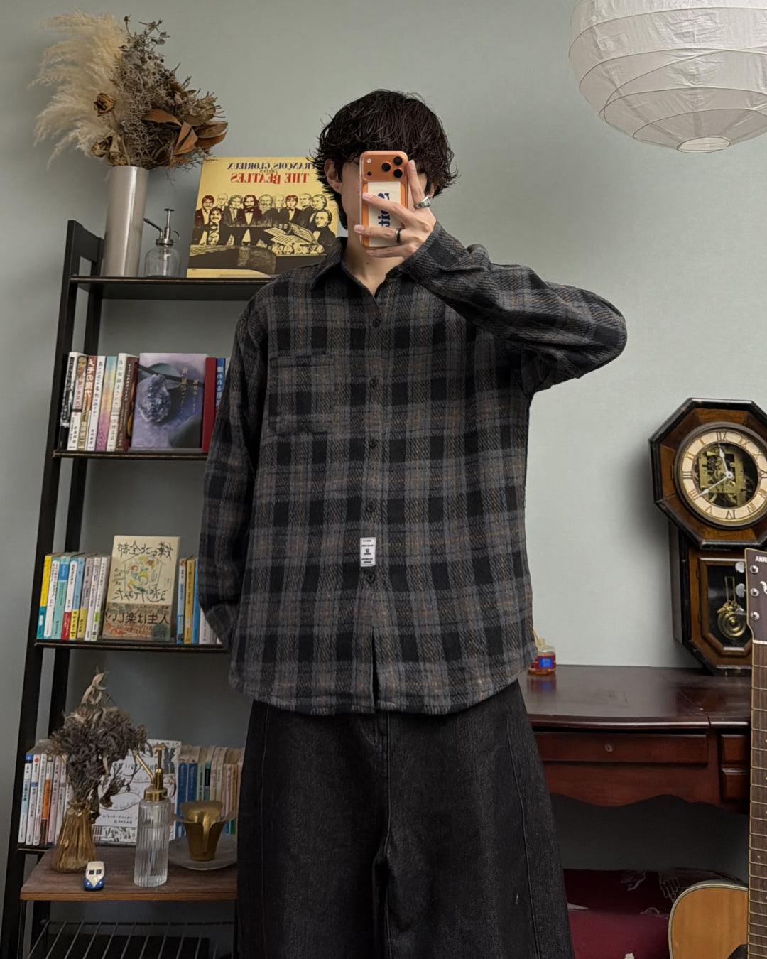 ピーチスキンチェックシャツ RR0220