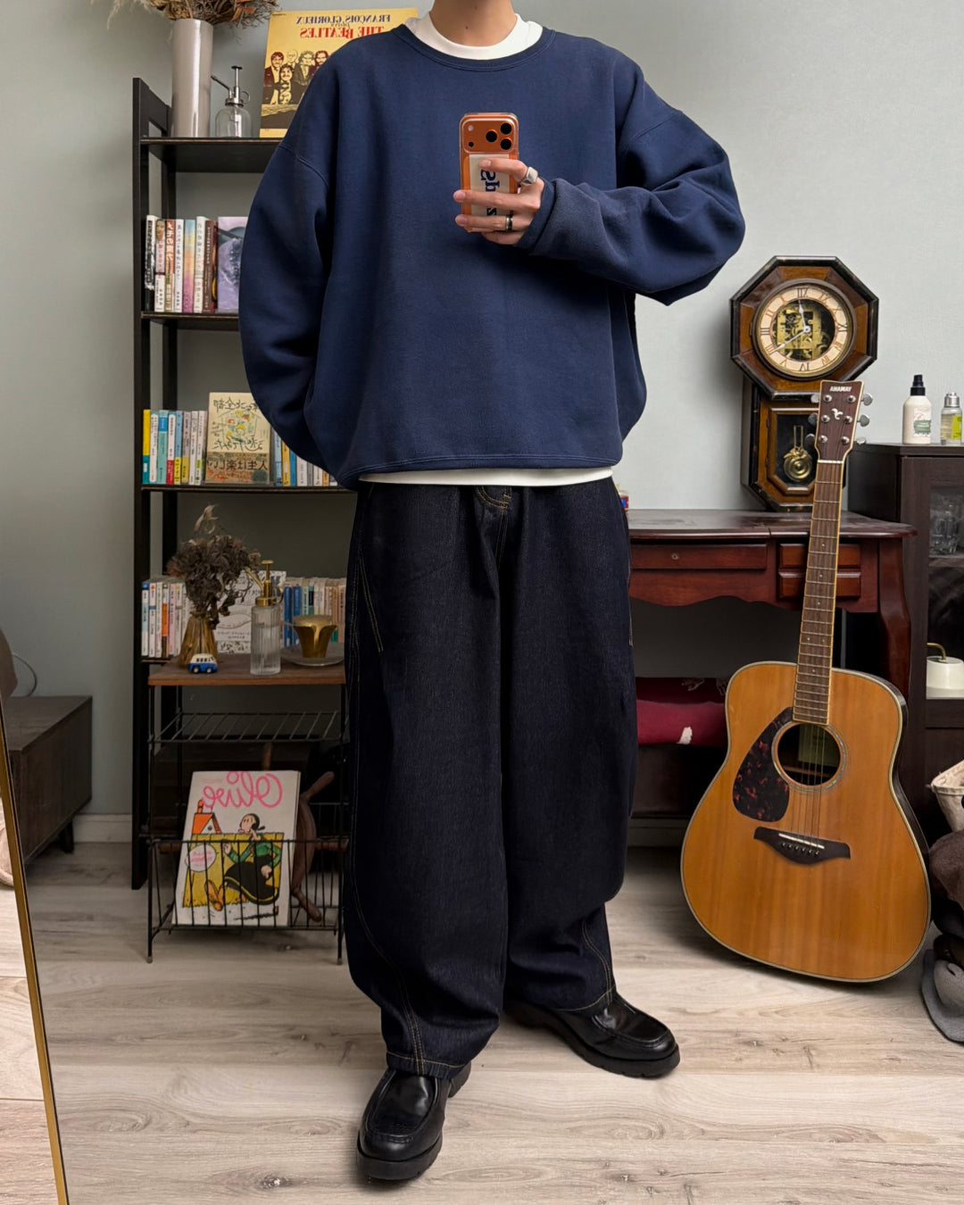 ベーシックワイドデニムパンツ RR0224