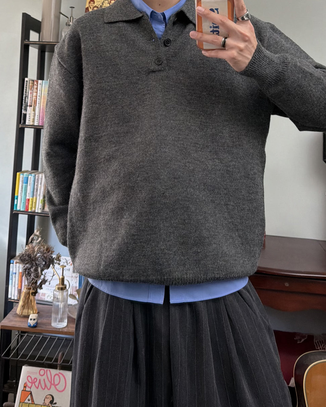 ポロカラーニットセーター RR0234