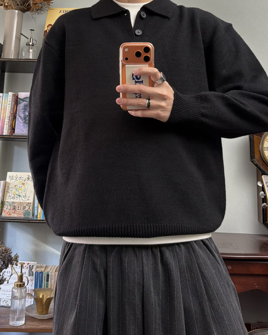 ポロカラーニットセーター RR0234