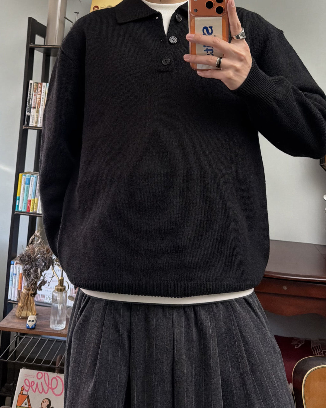 ポロカラーニットセーター RR0234
