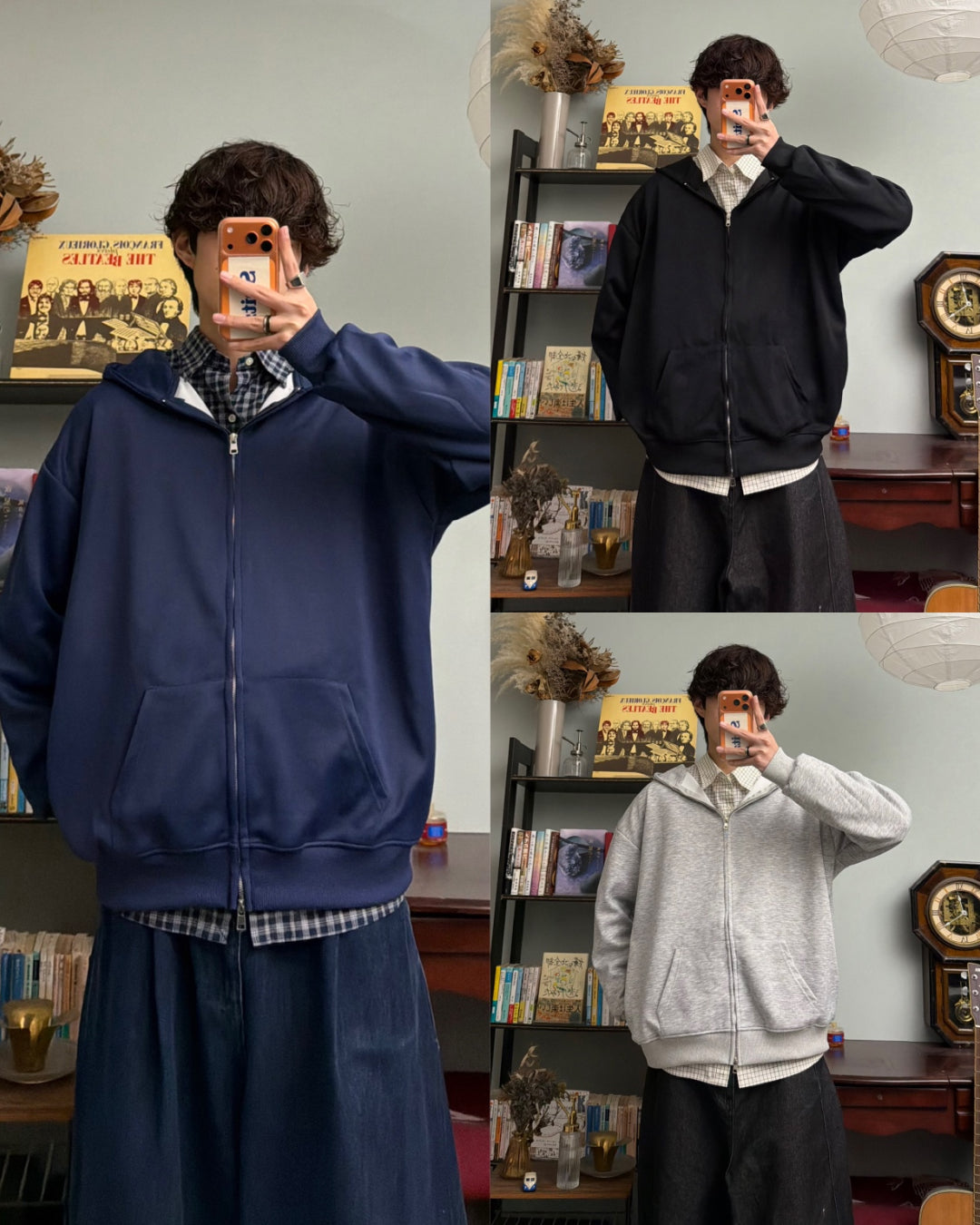 オーバーサイズジップパーカー RR0233