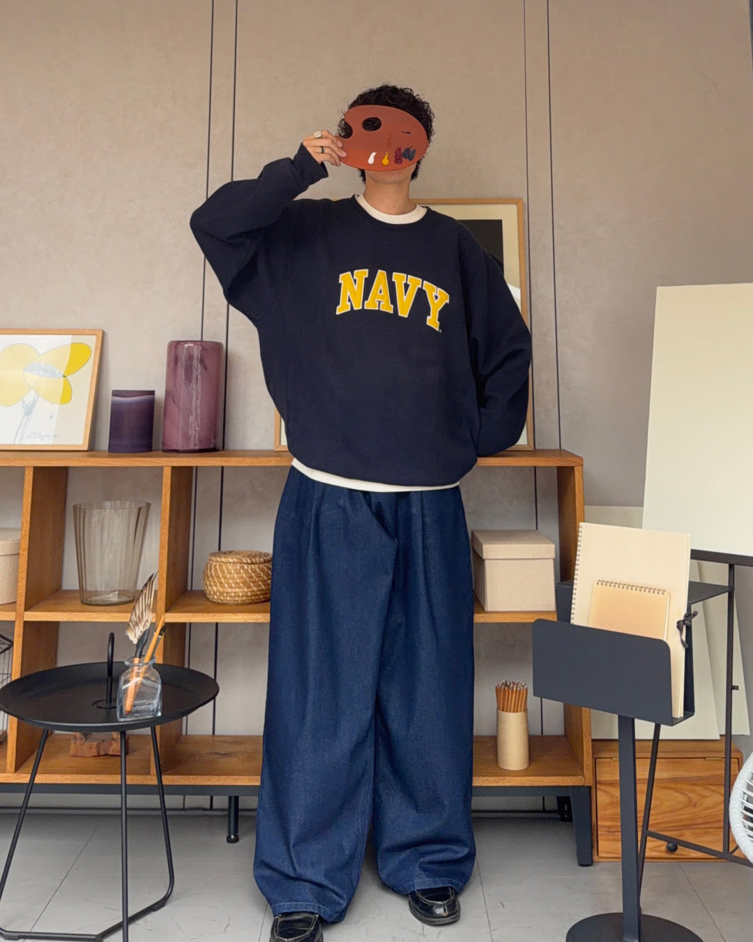 ワイドストレートデニムパンツ RR0277