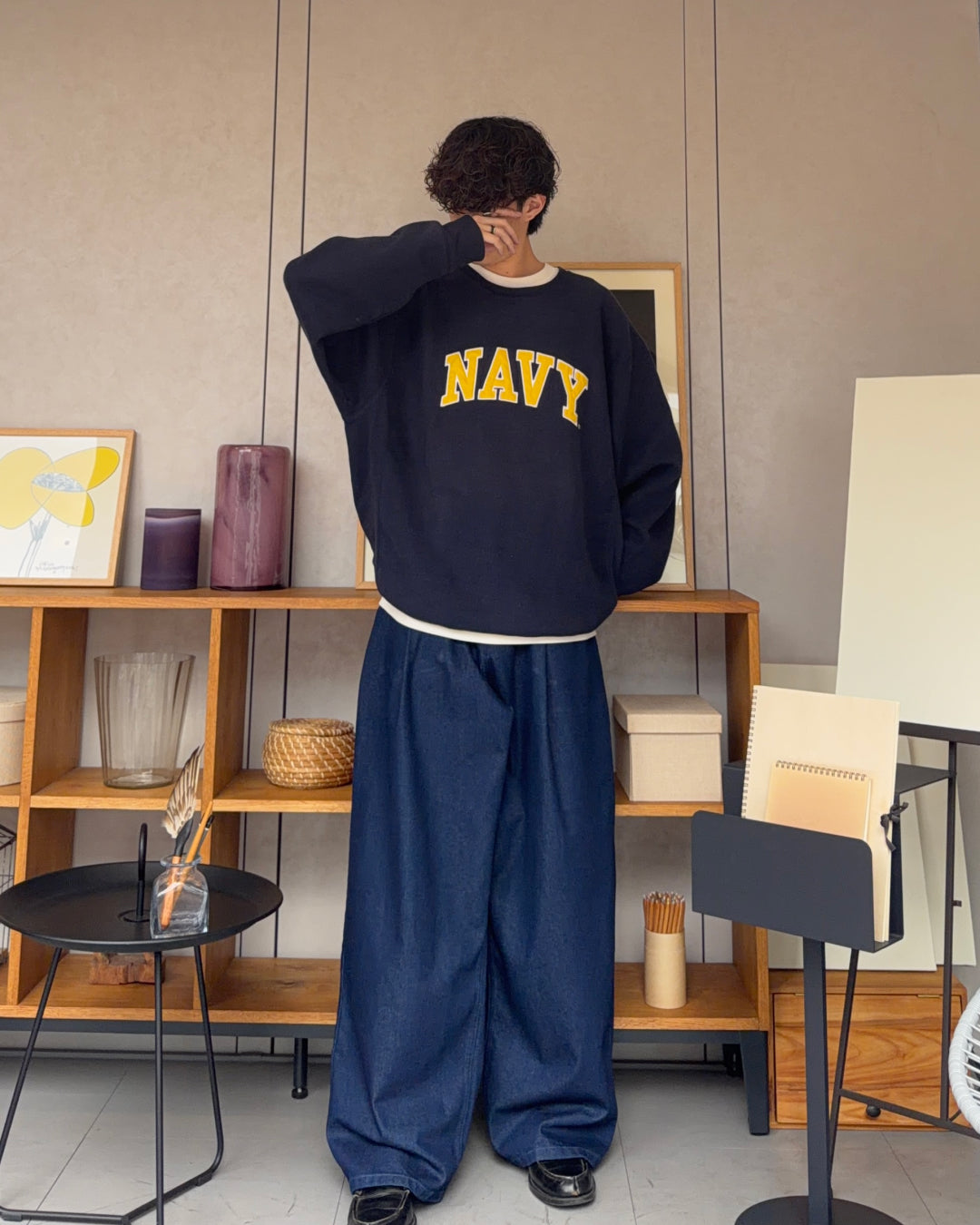 ワイドストレートデニムパンツ RR0277