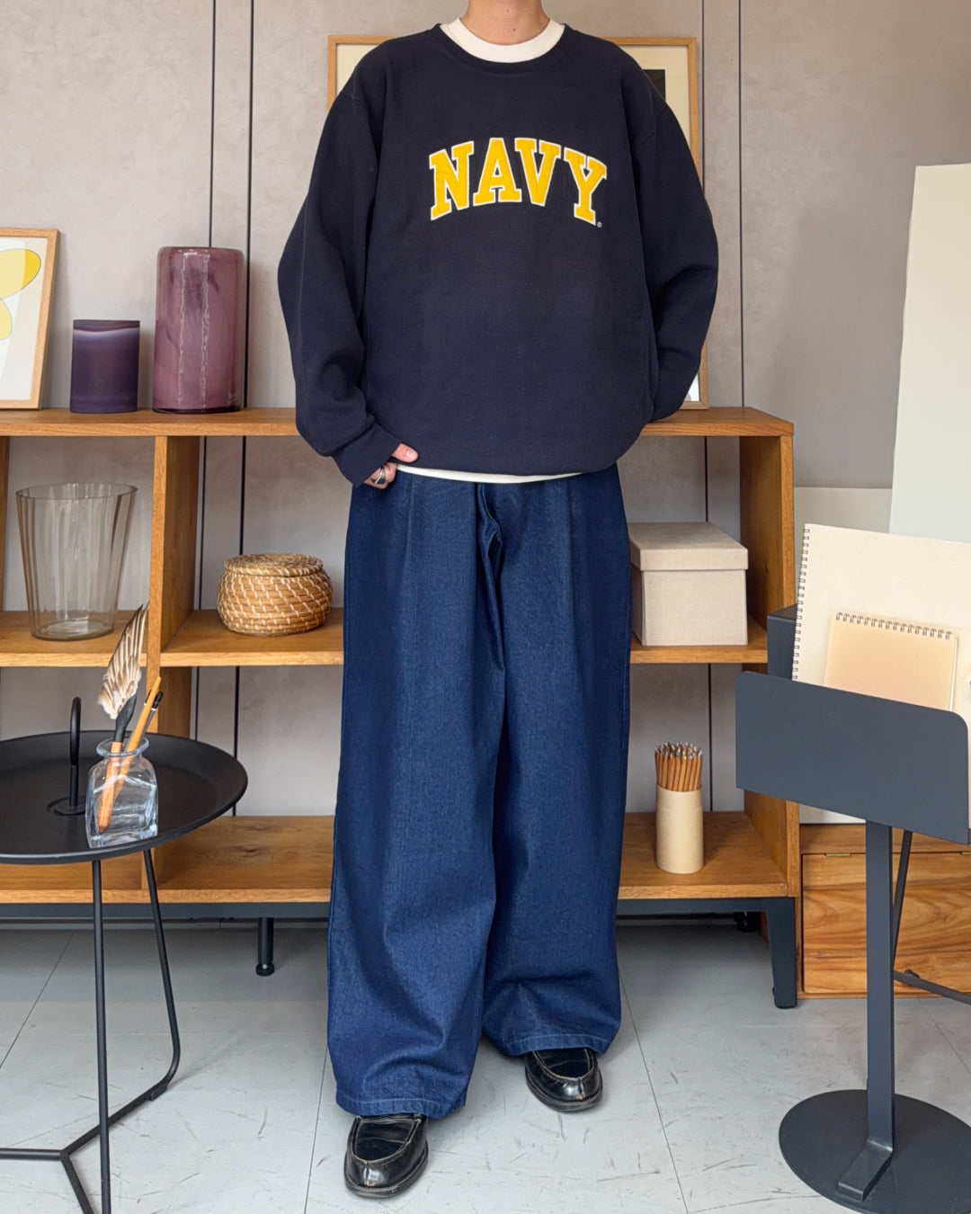 ワイドストレートデニムパンツ RR0277