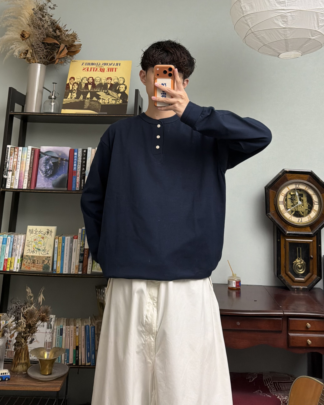 コットンヘンリーネックロングTシャツ RR0299 – YOLO(ヨロ コットンヘンリーネックロングTシャツ RR0299 – YOLO(ヨロ