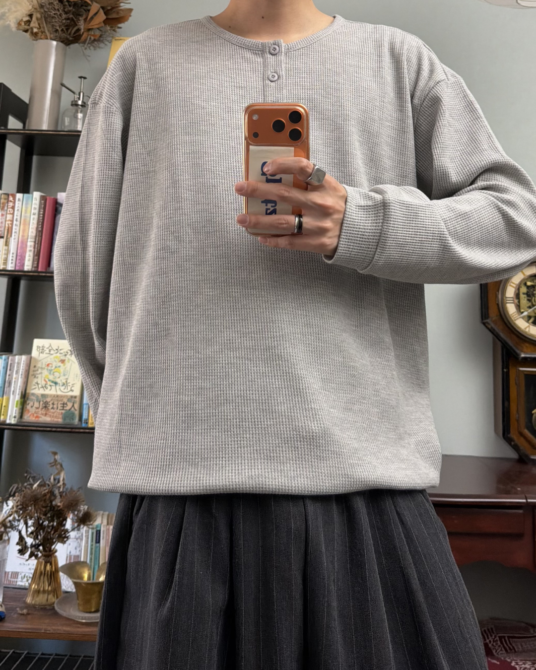 クルーネックヘンリーリブロンT RR0301