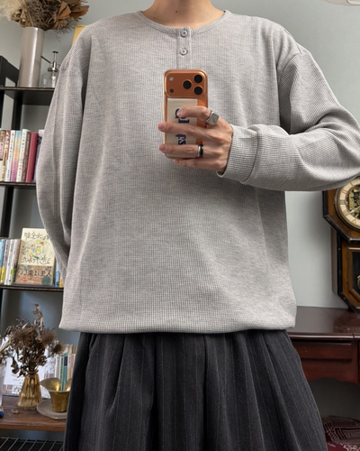 クルーネックヘンリーリブロンT RR0301