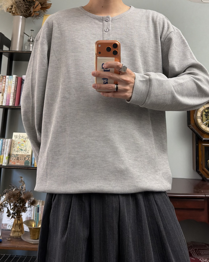 クルーネックヘンリーリブロンT RR0301