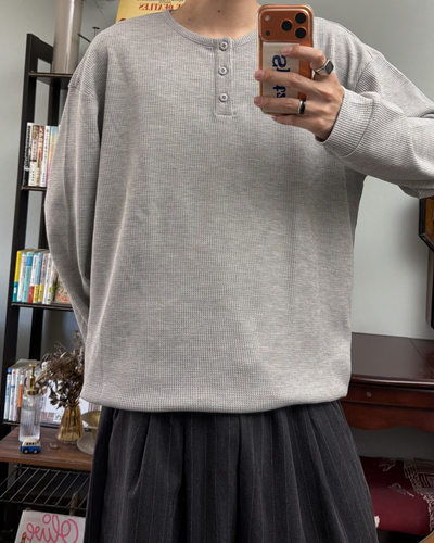 クルーネックヘンリーリブロンT RR0301
