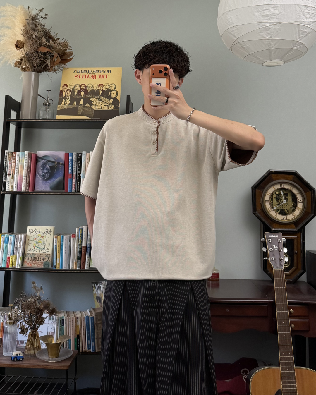ステッチヘンリーネックカットソー RR0365