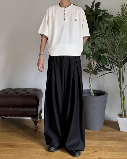 ステッチワッフルヘンリーネックT RR0367