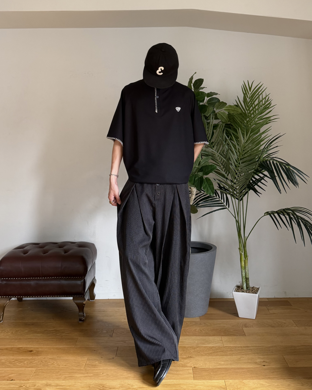 ステッチワッフルヘンリーネックT RR0367