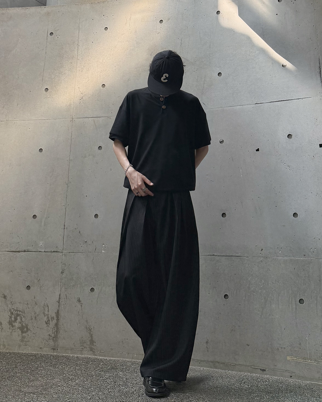 ストライププリーツシザーパンツ RR0378