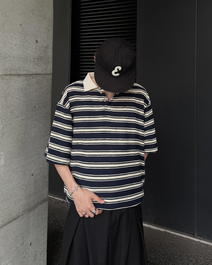 バイカラーボーダーポロTシャツ RR0396