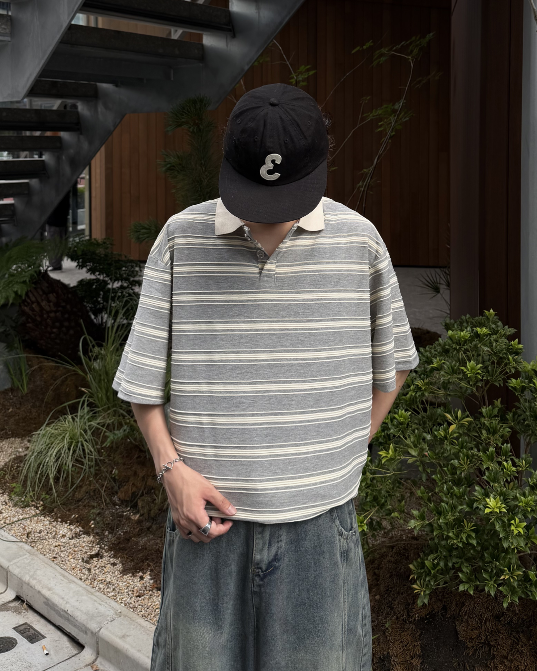 バイカラーボーダーポロTシャツ RR0396