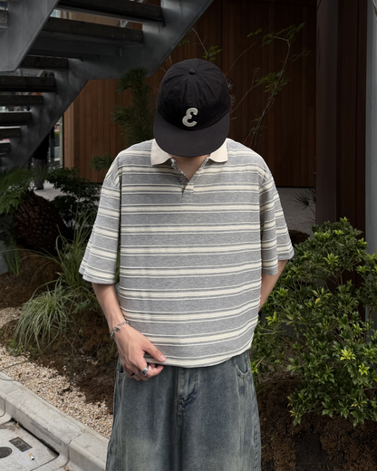 バイカラーボーダーポロTシャツ RR0396