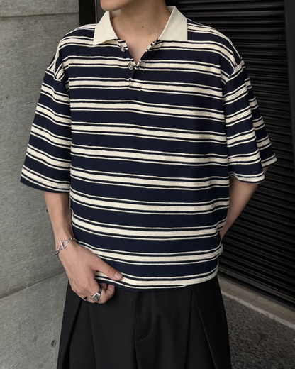 バイカラーボーダーポロTシャツ RR0396