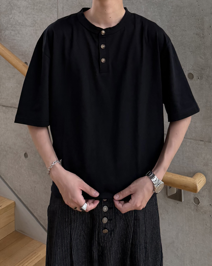 ヘンリーネック半袖Tシャツ RR0400